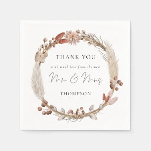 Rustic Pampas Grass Wandeny Mrs Tack Pappersservett
