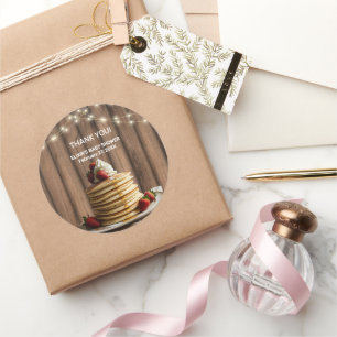 Rustic Pancakes Baby & Brunch Baby Shower Runt Klistermärke