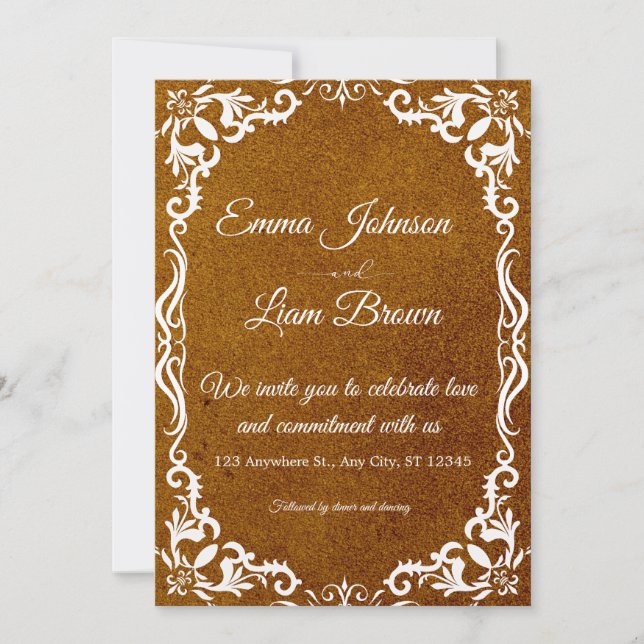 Rustic Papel Picado Mexican Wedding Invitation Inbjudningar (Framsida)