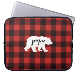 Rustic Pappa Bear Red & Black Buffalo Play Laptop Fodral