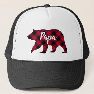 Rustic Pappa Bear Red Buffalo Play Truckerkeps