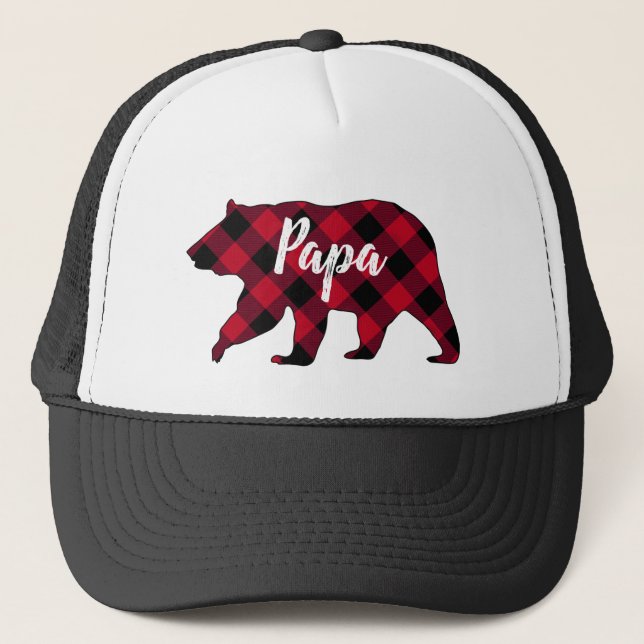 Rustic Pappa Bear Red Buffalo Play Truckerkeps (Framsida)