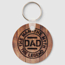 Rustic Pappa Man Myth Legend Wood Pyrography Nyckelring