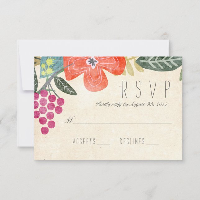 Rustic Paradise OSA Responcard Kort (Framsida)