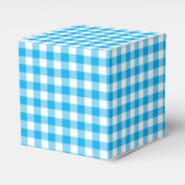 Rustic Party Blue Play Gingham Landsbyggsbröllop Presentaskar