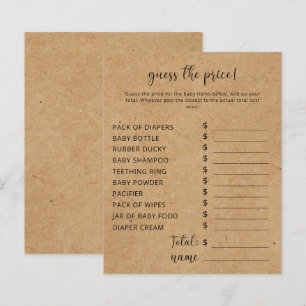 Rustic Party-spel Prist gissningsspel