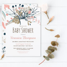 Rustic Pastel Botanical Baby Shower