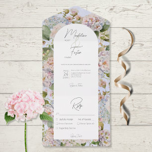 Rustic Pastel Hydrangeas Periwinkle Arch-middag