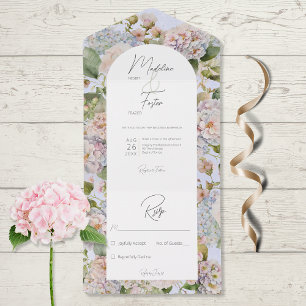 Rustic Pastel Hydrangeas Periwinkle Arch No Midinn