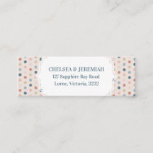 Rustic Pastel Polka Dot Anpassningsbar Adress Card