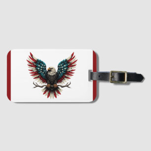 Rustic patriotic American/USA örn Bagagebricka