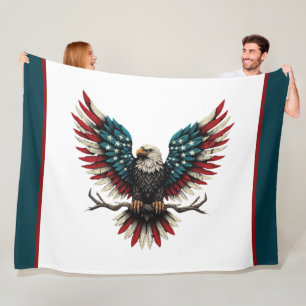 Rustic patriotic American/USA örn Fleecefilt