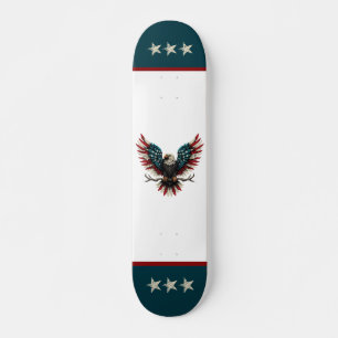 Rustic patriotic American/USA örn Mini Skateboard Bräda 18,5 Cm