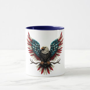 Rustic patriotic American/USA örn Mugg