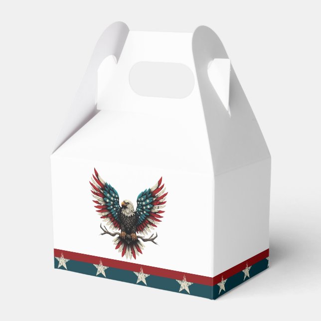 Rustic patriotic American/USA örn Presentaskar (Framsidan Sidan)