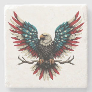 Rustic patriotic American/USA örn Stenunderlägg