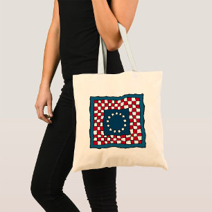 Rustic Patriotic Americana Quilt Mönster USA Art Tygkasse