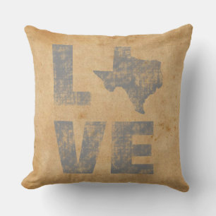 Rustic Patriotic Kärlek Texas Kudde