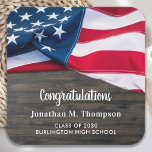Rustic Patriotic Studenten American Flagga Underlägg Papper Kvadrat<br><div class="desc">Patriotic American Flagga Military Studentfest Underlägg. Värd din patriotiska studentfest med USA flagga patriotiska studentfest underlägg. USA:s moderna röda vita och blå flagga på rustiskt trä... Dessa militära underlägg studenten är också perfekt för det militära pension party. Se vår samling för att matcha militära studentkort, gåvor, party favors och förnödenheter....</div>