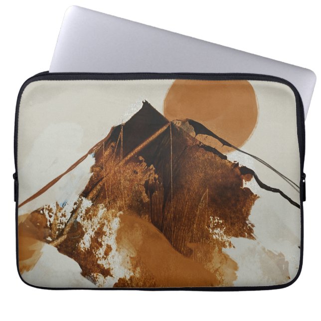 Rustic Pavisserligen Mountainscape Laptop Fodral (Framsidan)