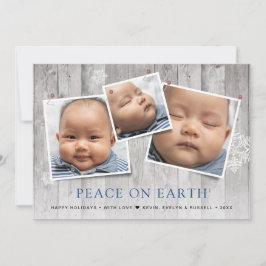 Rustic Peace on Earth 3 Pinned Photos Julkort