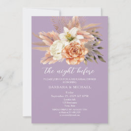 Rustic Peach Rehearsal Dinner Inbjudan