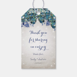 Rustic Peacock Navy Rustic Luxe Presentetikett