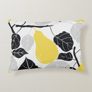 Rustic Pears Gult Black Prydnadskudde