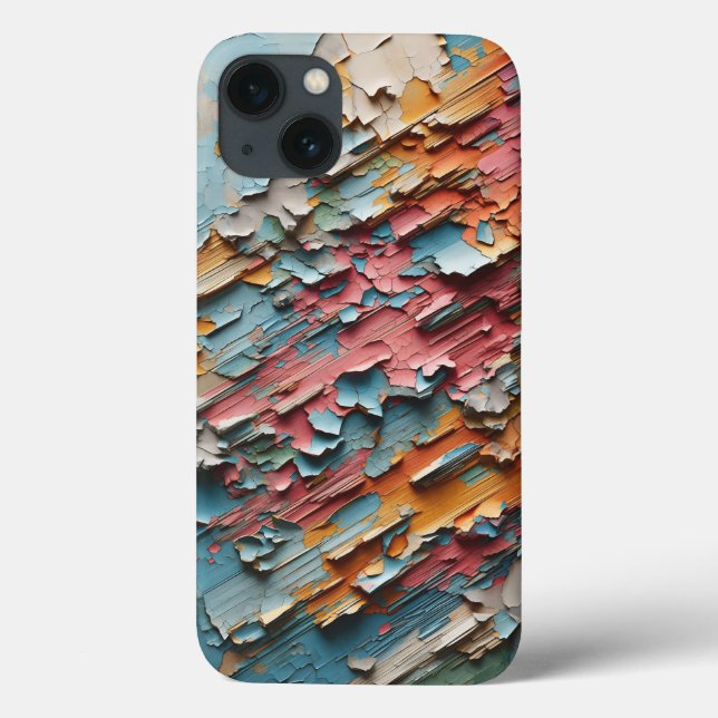 Rustic Peeling Paint Abstract Phone Case  Colorful (Baksida)