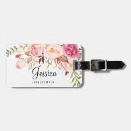 Rustic Peony Blommigt Bridesmaid Bagagebricka