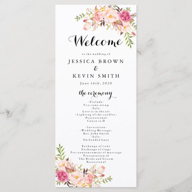 Rustic Peony Blommigt Program (Framsida)