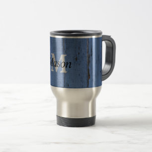 Rustic Personlig Blue Wood Handsome Resemugg
