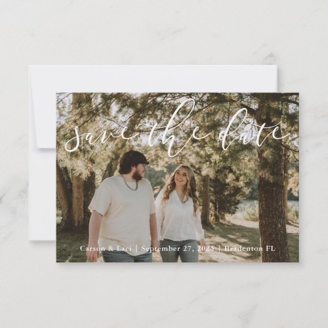 "Rustic Personlig Bröllop spara datum Spara Datumet (Framsida)