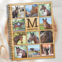 Rustic Personlig Horse Monogram Photo Collage