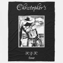 Rustic Personlig Namn Western Masculine Art Fleecefilt