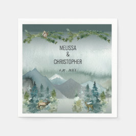 Rustic-Personligen Bröllop Napkin Pappersservett