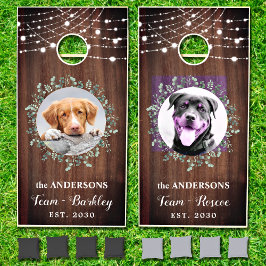Rustic Pet Bröllop Anpassningsbar Photo String Lju