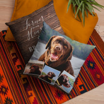 Rustic Pet Memorial 4 Bild Collage & Quote