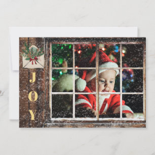 *~* Rustic PHOTO AP20 Window jul Party Inbjudningar