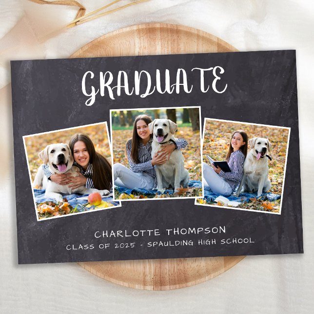 Rustic Photo Collage Chalkboard Studenten Meddelande (Skapare uppladdad)