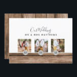 Rustic Photo Collage Monogram NEWLYWEDS BRÖLLOP Inbjudningar<br><div class="desc">Lägg till dina foton i den här moderna,  runda monogrammofonens temade fotogåva,  perfekt för nygifta på bröllopsdagen som en bröllop-gåva.</div>