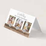 Rustic Photo Collage Monogram NEWLYWEDS BRÖLLOP Kort<br><div class="desc">Lägg till dina foton i den här moderna,  runda monogrammofonens temade fotogåva,  perfekt för nygifta på bröllopsdagen som en bröllop-gåva.</div>