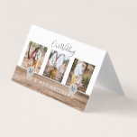 Rustic Photo Collage Monogram NEWLYWEDS BRÖLLOP Visitkort<br><div class="desc">Lägg till dina foton i den här moderna,  runda monogrammofonens temade fotogåva,  perfekt för nygifta på bröllopsdagen som en bröllop-gåva.</div>