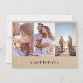 Rustic Photo Collage Photography Gift-certifikat
