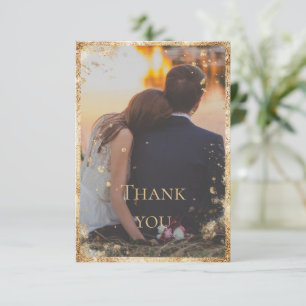Rustic Photo Guld Flat-tackkort Tack Kort