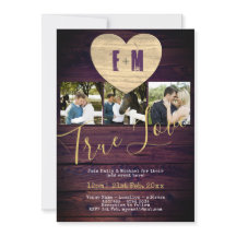 Rustic PHOTO Inbjudan Lila  par Firande