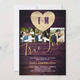 Rustic PHOTO Inbjudan Lila  par Firande