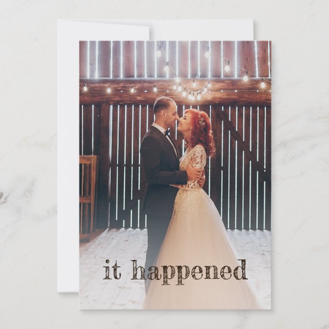 Rustic Photo Ny gifta Boho Reception Inbjudningar (Framsida)