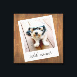 Rustic Photo Ram med Square Instagram och Wood Canvastryck<br><div class="desc">En vintage- och trendig-design med en bild gräns som du kan lägga till din favoritselfie eller porträtt från en vän. Använda ett fyrkantigt foto om du vill skapa en unik och personlig gåva eller behålla till hipstervalpen och göra ett trendig till keepy. Om du behöver justera bilder klickar du på...</div>