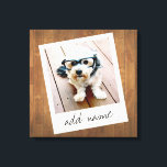 Rustic Photo Ram med Square Instagram och Wood Canvastryck<br><div class="desc">En vintage- och trendig-design med en bild gräns som du kan lägga till din favoritselfie eller porträtt från en vän. Använda ett fyrkantigt foto om du vill skapa en unik och personlig gåva eller behålla till hipstervalpen och göra ett trendig till keepy. Om du behöver justera bilder klickar du på...</div>